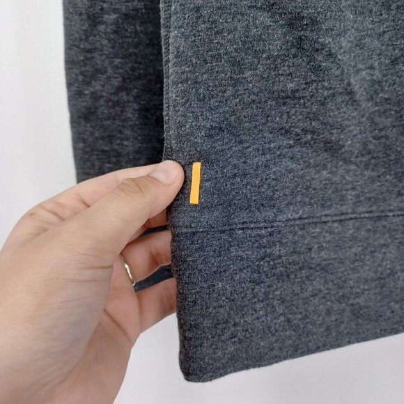 Lucy Dark Gray Crewneck Sweatshirt Heathered Relaxed Fit Boxy Athleisure S - Picture 3 of 8